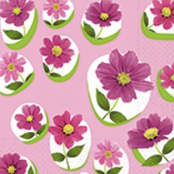 pink flowers - Serivetten 33x33 cm