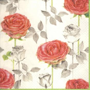 Roses cream - Servietten 33x33 cm