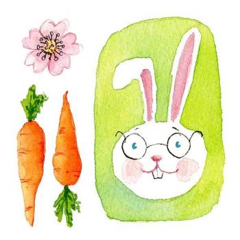 Green Bunny – Servietten 25x25 cm