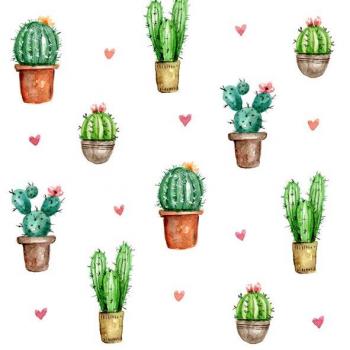 Cactus Love – Servietten 33x33 cm
