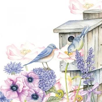 Birdhouse backyard – Servietten 25x25 cm