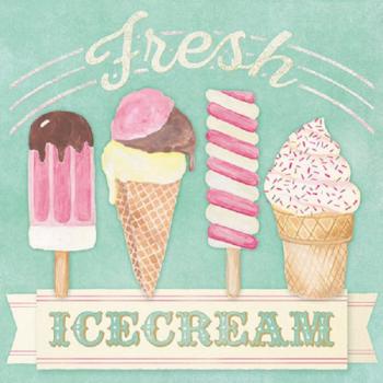 Fresh Icecream | Eistüten - Servietten 25x25 cm