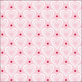 Hearts in Heart pink - Servietten 33x33 cm