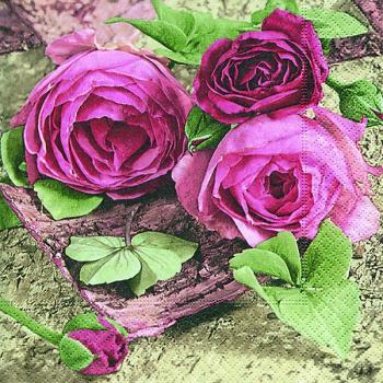 Sentimental roses - Servietten 33x33 cm