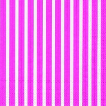 Stripes pink - Servietten 25x25 cm