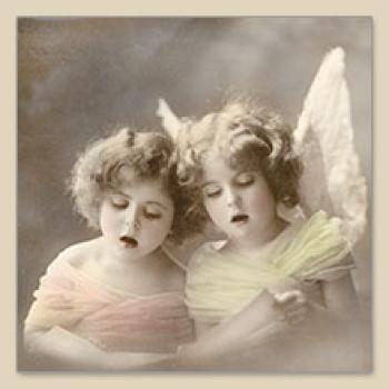 2 angels singing - Servietten 33x33 cm