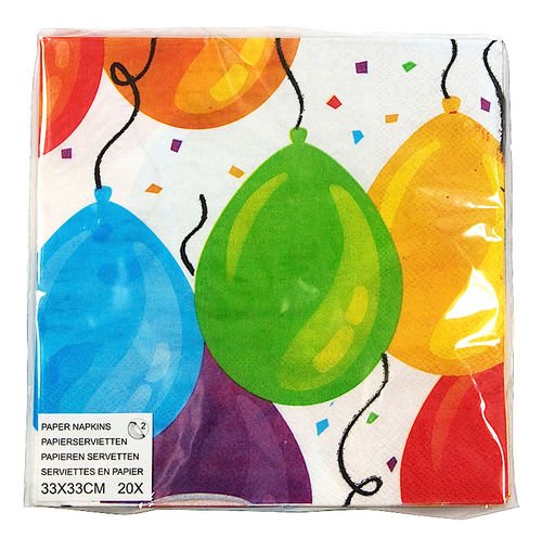 Balloons Servietten 33x33 cm
