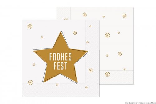 Frohes Fest GFD - Servietten 33x33 cm
