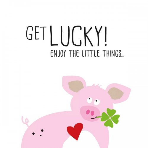 Get Lucky Glücksschwein Servietten 33x33 cm