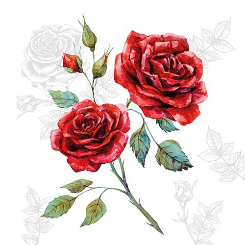 Grace rote Rose Servietten 33x33 cm