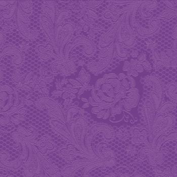 Lace embossed purple - Servietten 33x33 cm