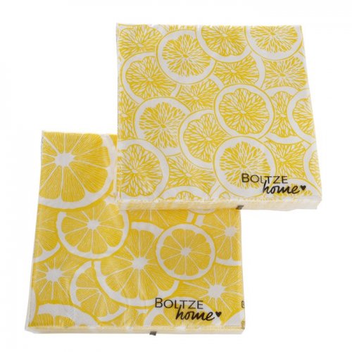 Lemone Zitrone Servietten 33x33 cm 2er Set