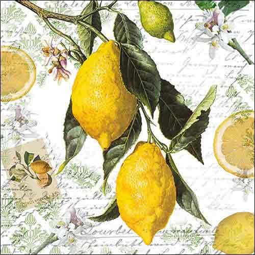 Lemonen Zitronen Servietten 33x33 cm