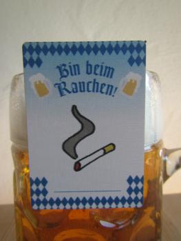 Raucher - Masskrugschild Bierschild Namenschild Bierfestgadget