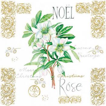 Noel Rose - Servietten 33x33 cm