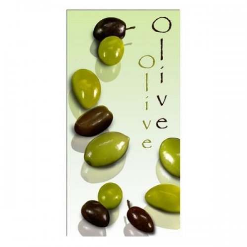 Olive schwarz grün Bistroservietten 8,25x16,5 cm