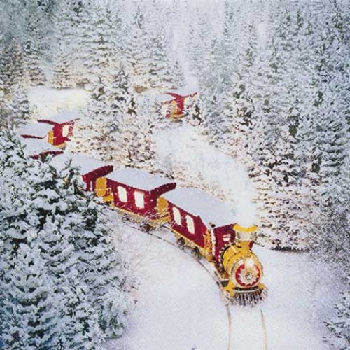 Polar Express Dampflok Servietten 33x33 cm