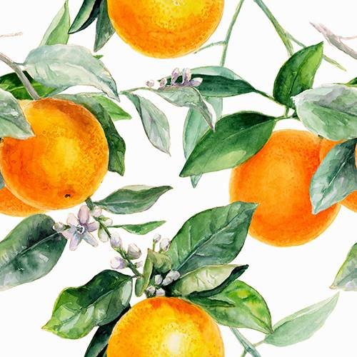 Serviette Orangen am Strauch von Fasana