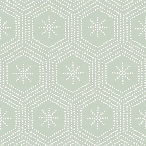 Sirius Schneeflocke grün Servietten 33x33 cm