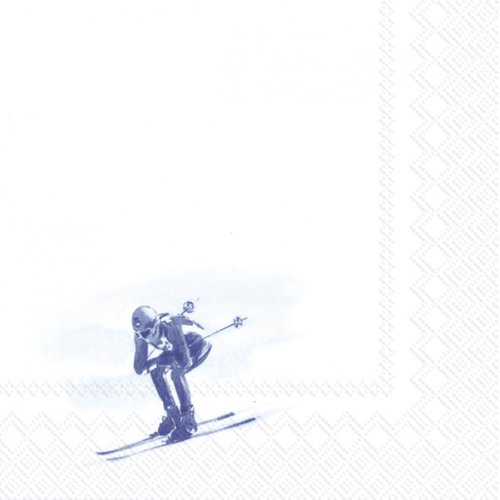 Skifahrer Winterservietten 33x33 cm