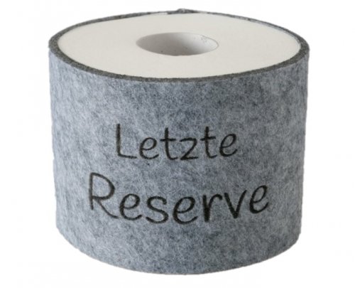 Toilettenpapier Banderole Letzte Reserve