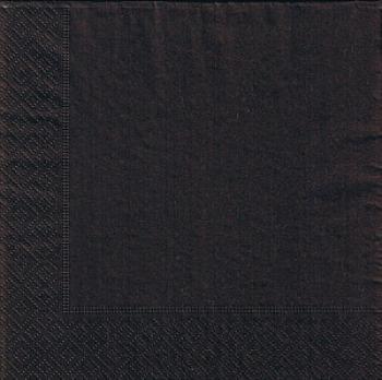 schwarze Serviette klein 25x25cm