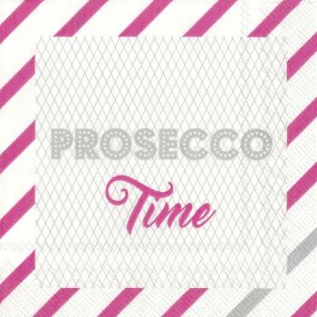 Prosecco time pink – Servietten 25x25 cm