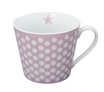 Pink Big dots – Happy cup Krasilnikoff Tasse