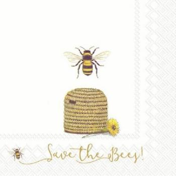 Save the bees - Servietten 33x33cm