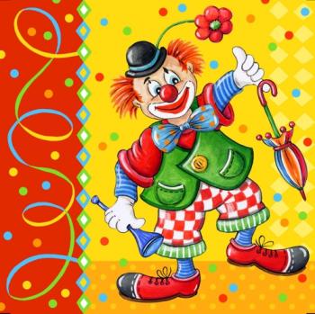Clown – Servietten 33x33 cm