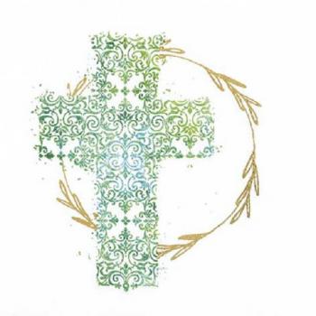 Kreuz | Cross green Servietten 33x33 cm