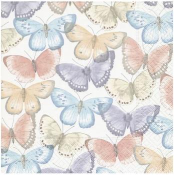 Tender butterflies - Servietten 33x33 cm