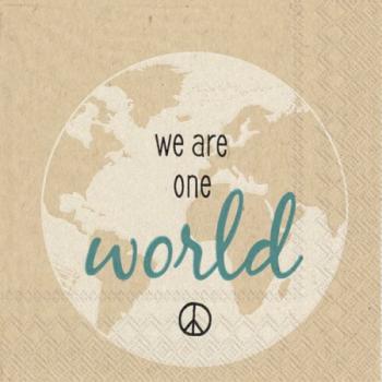 we are one world – Servietten 25x25 cm