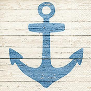 Anchor sign blue – Servietten 33x33 cm