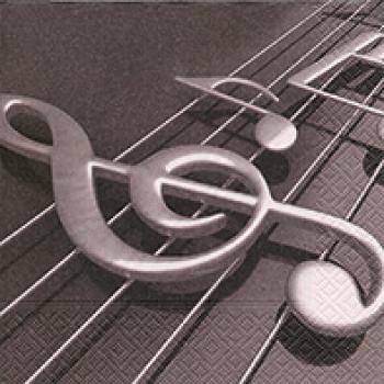 Violinschlüssel - Servietten 33x33 cm