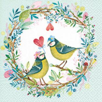 Bird wedding – Servietten 33x33 cm