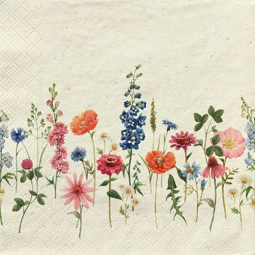 Blumenwiese  - Grasservietten 33x33 cm