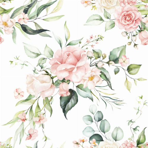 Pink Bouquet  - Servietten 33x33 cm