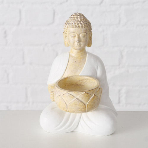 Buddha Teelichthalter Magnolie