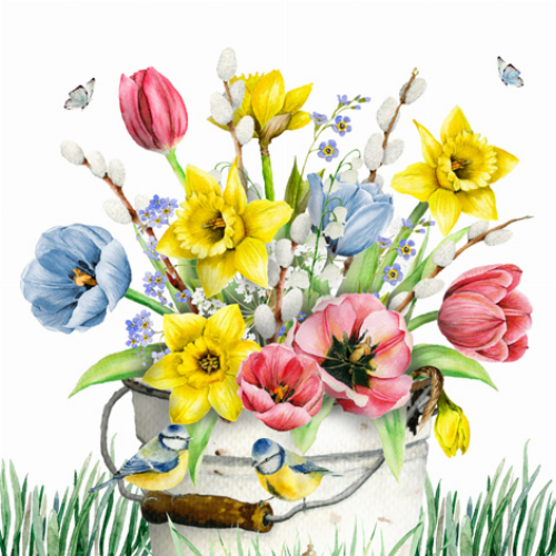 Flores Frescas de Primavera  - Servietten 33x33 cm