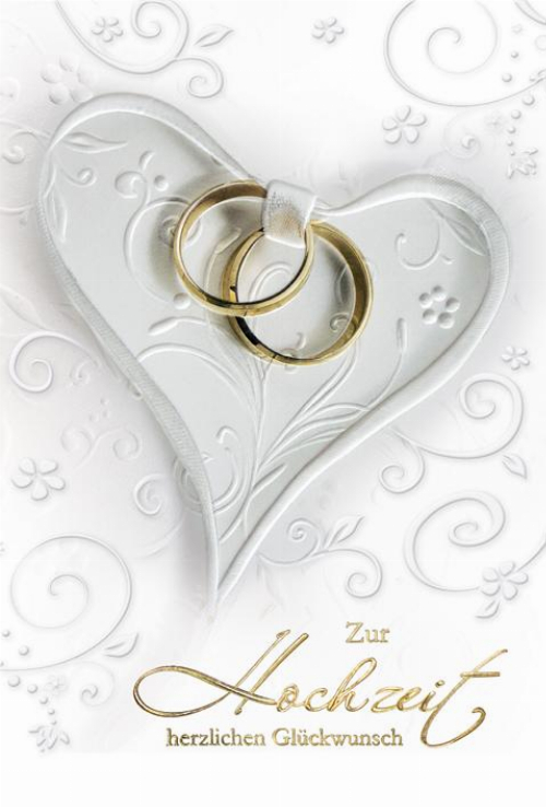 Glückwunsch Hochzeit   - Karte mit Umschlag