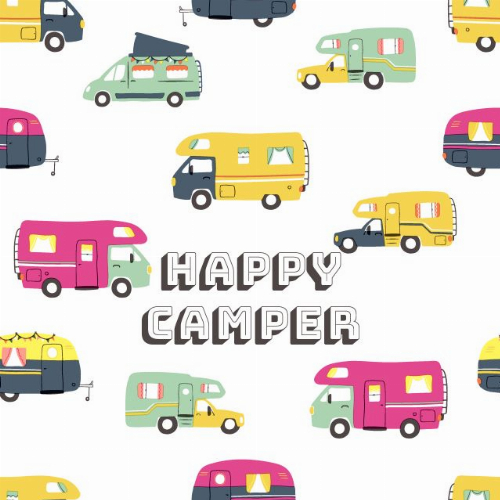 Happy Camper   - Servietten 33x33 cm