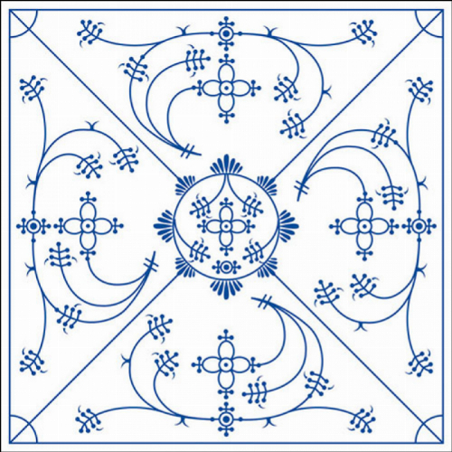 Indisch blau Servietten mit Motiv 33x33 cm