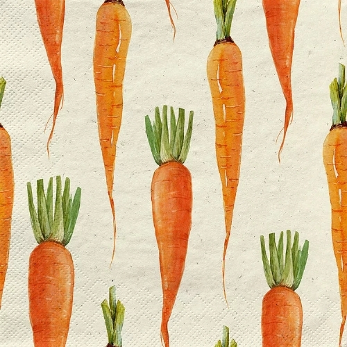 Karotten  - Grasservietten 24x24 cm