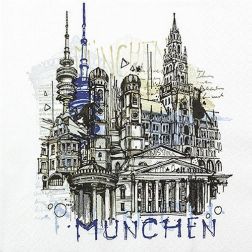 Munich Graphic - Servietten 33x33cm
