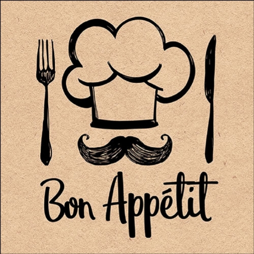 Bon Appetit - Servietten 33x33 cm