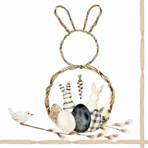 Natural Easter Bunny  - Servietten 33x33 cm
