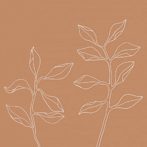 Natural Plant One Line  - Servietten 33x33 cm