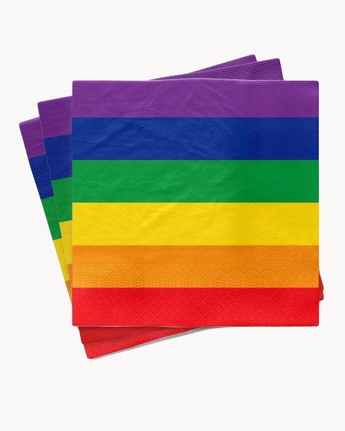 Pride Regenbogen - Servietten 33x33 cm