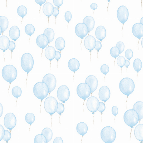 Viele kleine blaue Luftballone- Servietten 33x33 cm